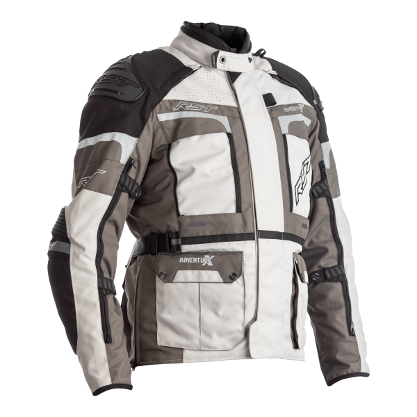 RST RST Pro Series Adventure-X CE Mens Textile Jacket White/Brown/Black